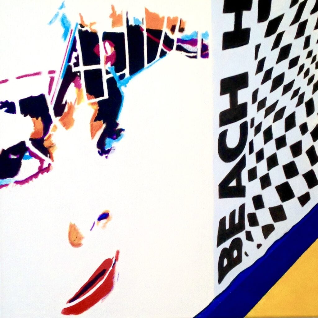 Pop art painting from photo - Repo Records.