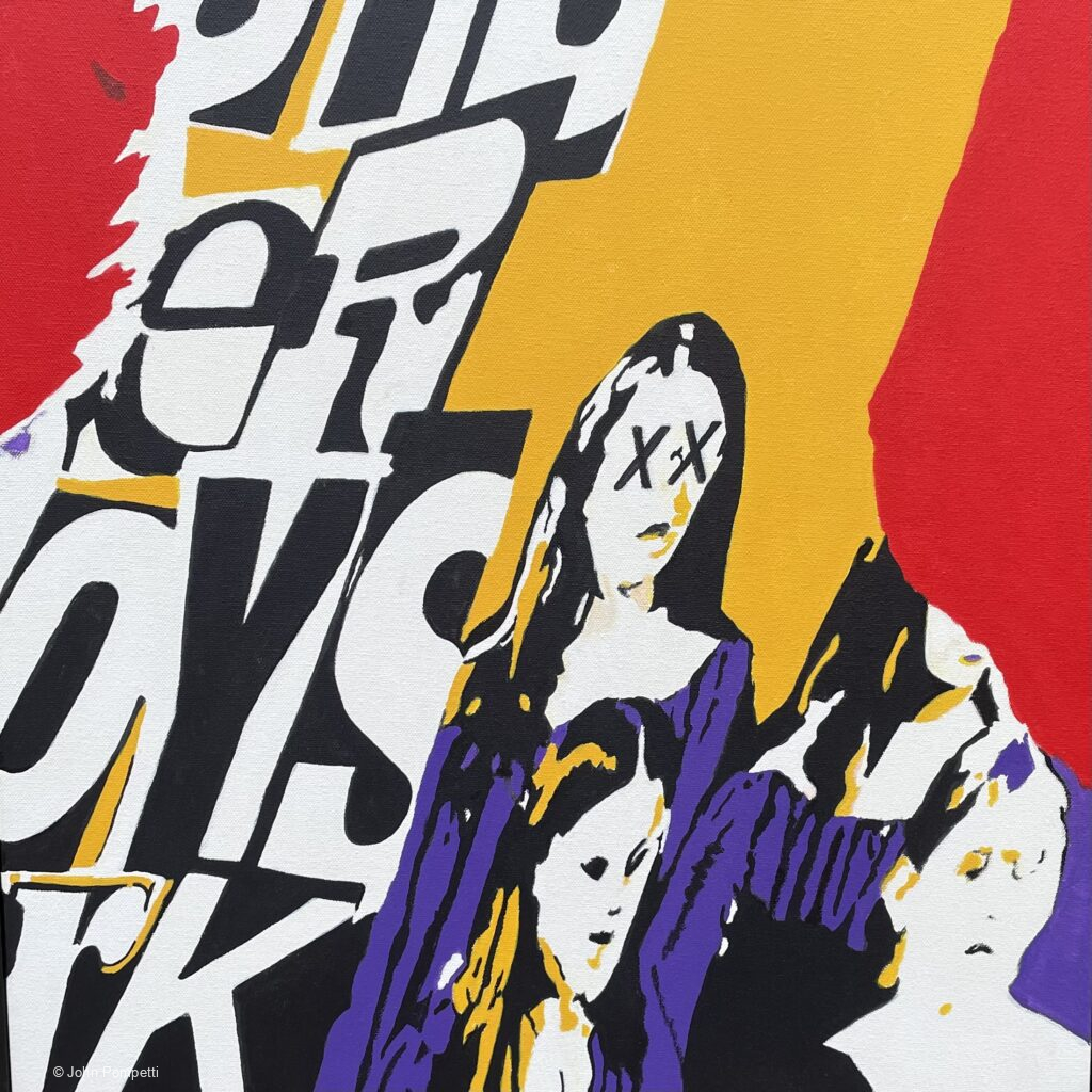 pop art painting-tattered poster 2